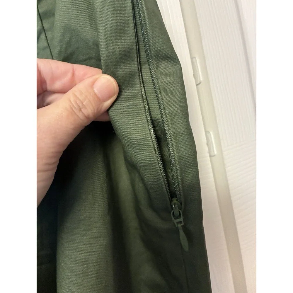 Kate Spade Saturday Green Coated High Waist Zipper Shorts 10 Dressy